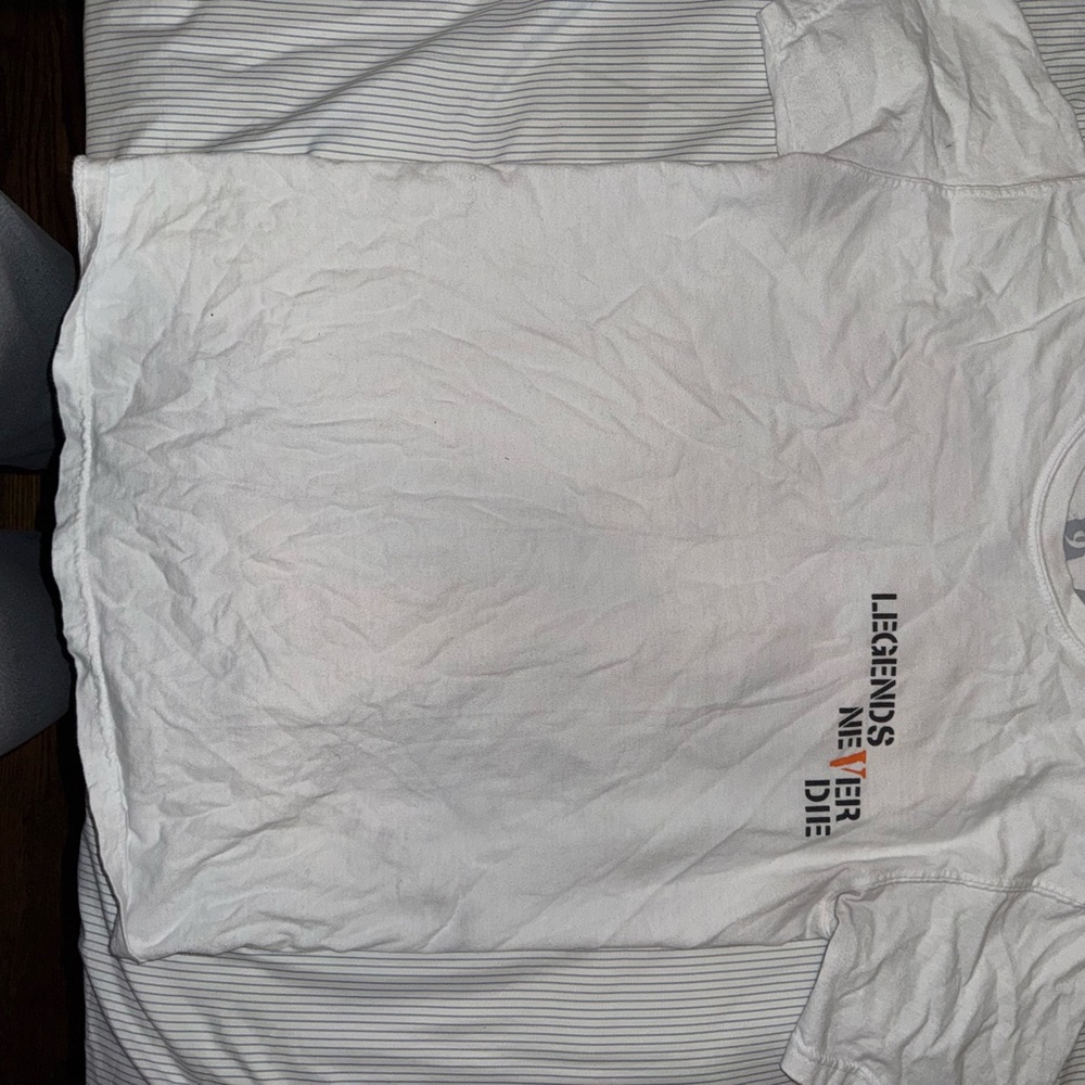 White Graphic T-Shirt with Text Design